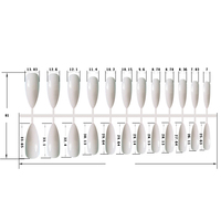 Fałszywe paznokcie matowe 24 szt. Długie końcówki na 3 czysty kolor żelowy żel do przedłużania paznokci tipsy Faux Ongles sztuczne paznokcie Stiletto Artif 6